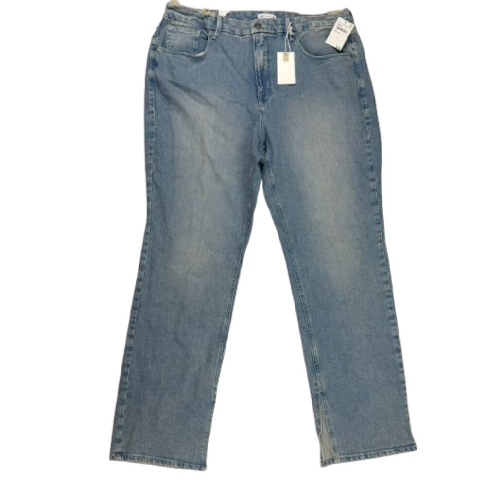 Good American NWT Good Icon Straight Curvy Cotton Denim Jeans Size 16-18/ XL